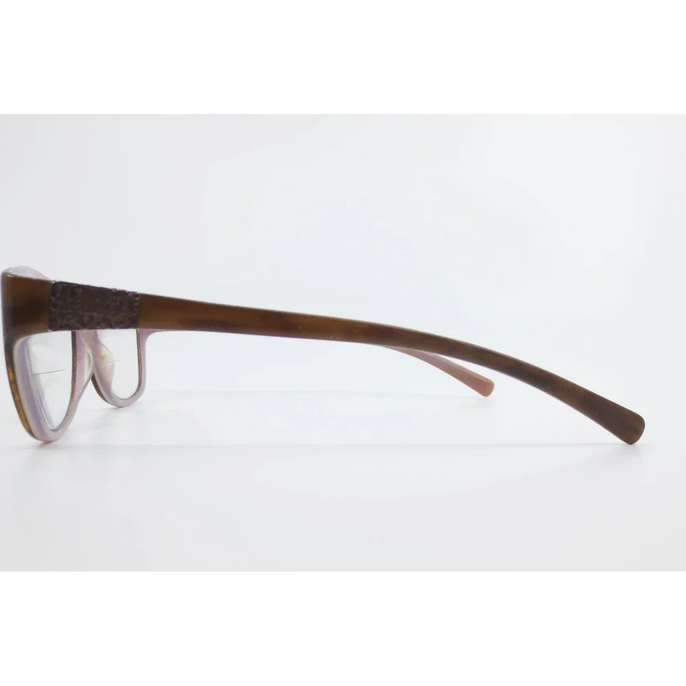 Guess Eyeglasses Matte Brown Purple Cat Eye Frames 50-16-135 Designer 39134